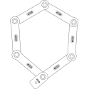 Vorhängeschloss ABUS Bordo Combo 6100/90 BK SH