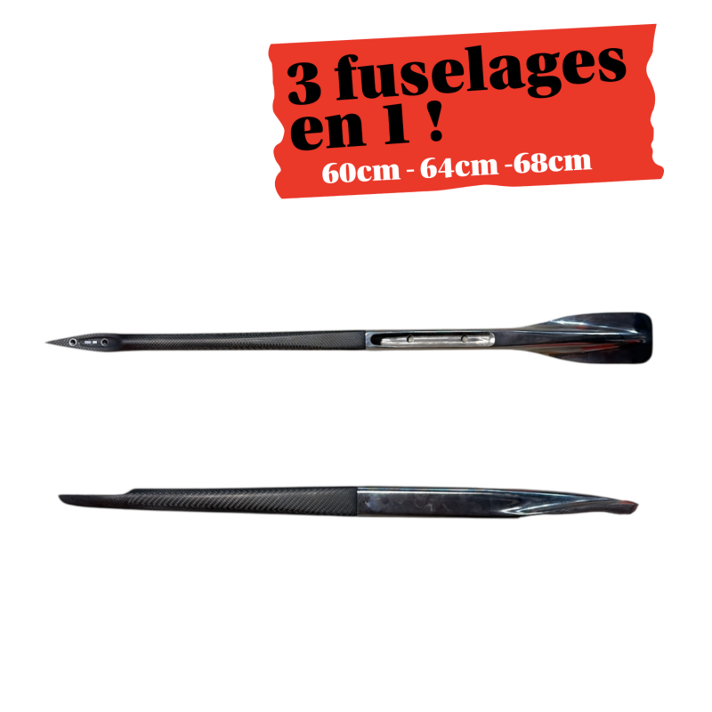 Pack fuselage titanium One Ocean + 3 tails carbone