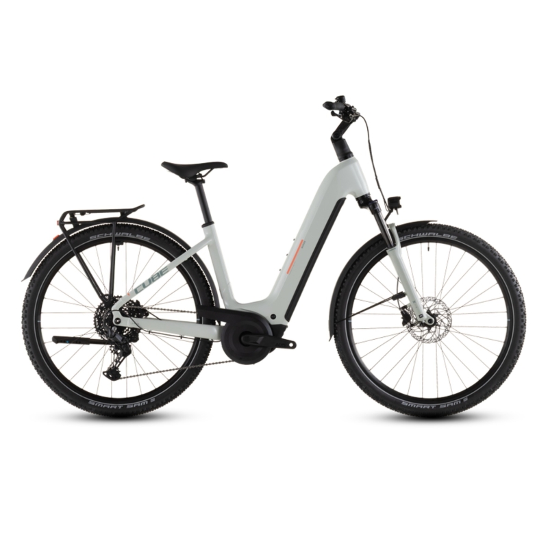 Vélo électrique CUBE Nuride Hybrid Performance 600 Easy Entry - Desertstone'n'grey