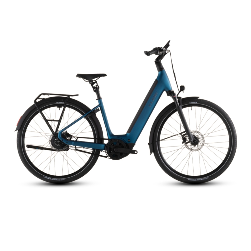 CUBE Supreme Hybrid Deluxe Pro 600 Easy Entry E-bike - Electricblue'n'chrome
