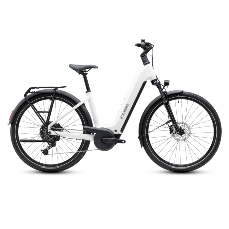 Vélo Électrique CUBE Touring Hybrid ONE 600 Easy Entry - Metallicwhite'n'Chrome