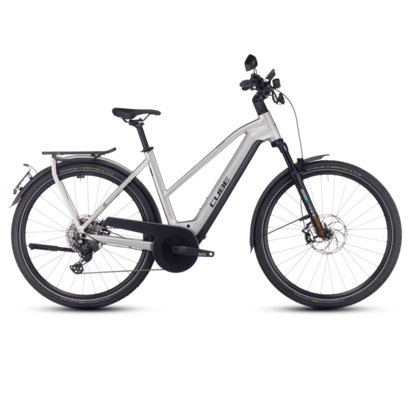 Vélo Électrique CUBE Kathmandu Hybrid 45km/h 750 Trapèze - Grey'n'Reflex